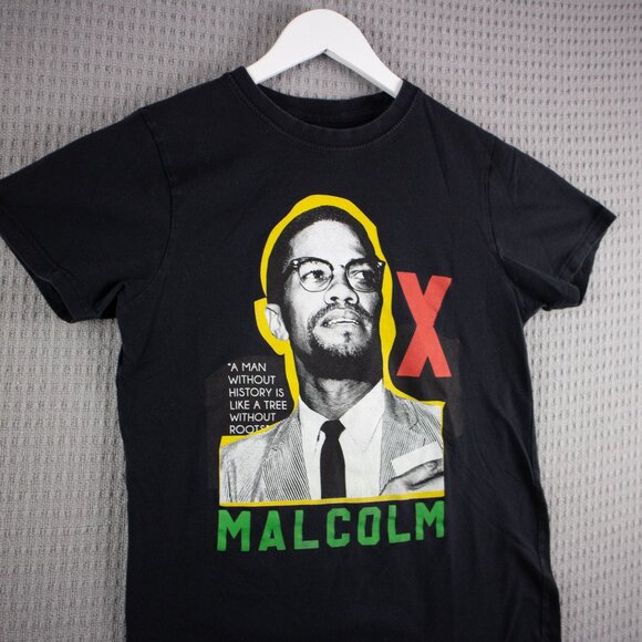 Malcolm X Graphic Tee Mens Shirt - Picture 3 of 7